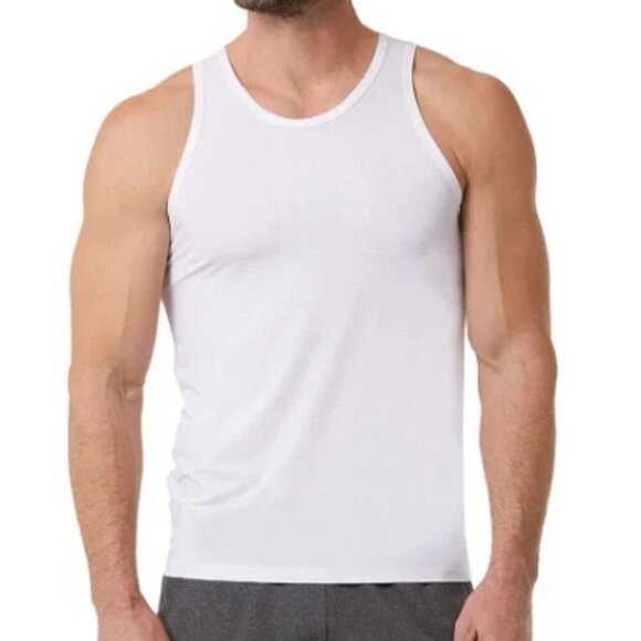 NEW 32Degrees Cool Men's M 3-Pack Comfort Mesh Tank Tops White Nylon & Spandex - Picture 1 of 5